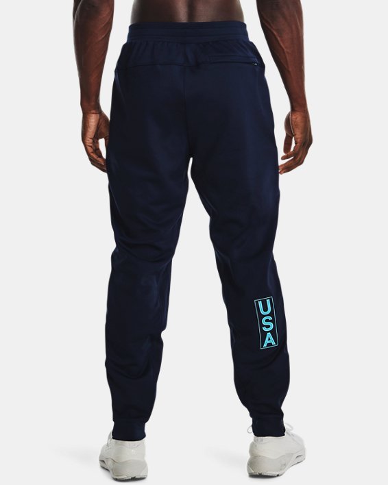 Men's UA No Limits Hybrid Puffer Pants, Navy, pdpMainDesktop image number 1